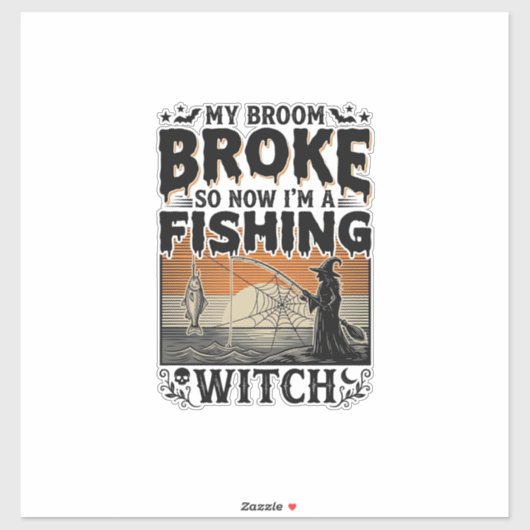 Hekserij Halloween Vintage Vector Ontwerp_1 Sticker (Vel)