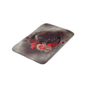 hekserij | Halve maan met gotische rode rozen Badmat (Gekanteld)