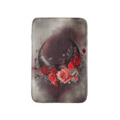hekserij | Halve maan met gotische rode rozen Badmat (Voorkant Verticaal)