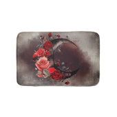 hekserij | Halve maan met gotische rode rozen Badmat (Voorkant)