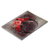 hekserij | Halve maan met gotische rode rozen Notitieboek (Linkerzijde)