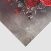 hekserij | Halve maan met gotische rode rozen Tissuepapier (Detail)