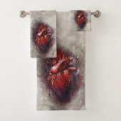 hekserij | Hart met rode en gouden bloedingsdruppe Bad Handdoek (Insitu)