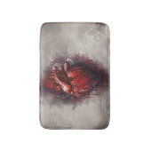 hekserij | Hart met rode en gouden bloedingsdruppe Badmat (Voorkant Verticaal)