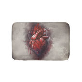 hekserij | Hart met rode en gouden bloedingsdruppe Badmat (Voorkant)