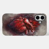 hekserij | Hart met rode en gouden bloedingsdruppe Case-Mate iPhone Case (Achterkant (horizontaal))