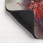 hekserij | Hart met rode en gouden bloedingsdruppe Muismat (Hoek)