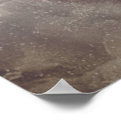 hekserij | Hart met rode en gouden bloedingsdruppe Poster (Hoek)