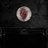 hekserij | Hart met rode en gouden bloedingsdruppe Ronde Klok