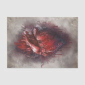 hekserij | Hart met rode en gouden bloedingsdruppe Tissuepapier (Voorkant)