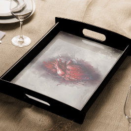 hekserij | Hart met rode en gouden bloedingsdruppe Tissuepapier