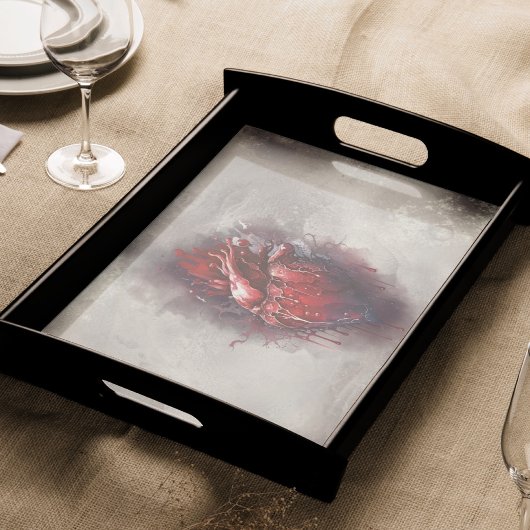 hekserij | Hart met rode en gouden bloedingsdruppe Tissuepapier