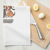 Hekserij Hond Halloween Vibes Theedoek (Quarter Fold)