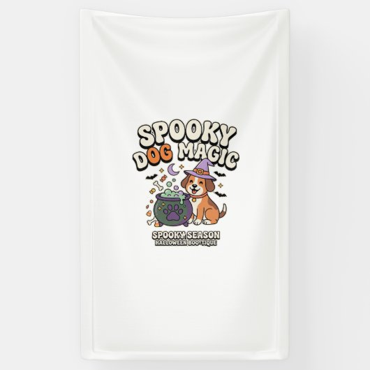 Hekserij Honden Halloween Sfeer Spandoek (Verticaal)