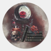 hekserij | Magische items Spellbooks en Crystal Ba Ronde Sticker (Voorkant)