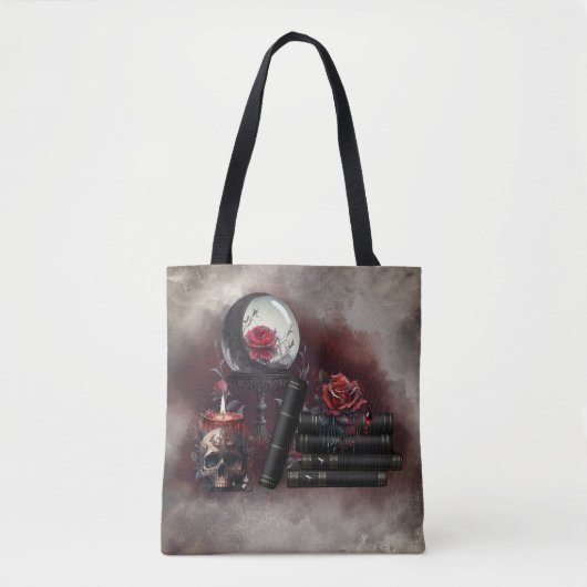 hekserij | Magische items Spellbooks en Crystal Ba Tote Bag (Voorkant)