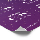 Hekserij Motief Hemelse Maan Kalender Poster (Hoek)