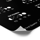Hekserij Motif Hemels Maankalender Poster (Hoek)