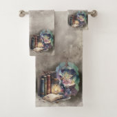 hekserij | Pastel Spellbook Tomes en Crystal Ball Bad Handdoek (Insitu)