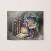 hekserij | Pastel Spellbook Tomes en Crystal Ball Legpuzzel (Horizontaal)