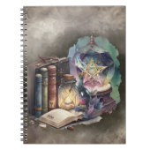 hekserij | Pastel Spellbook Tomes en Crystal Ball Notitieboek (Voorkant)