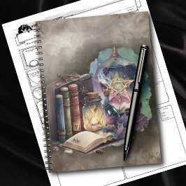 hekserij | Pastel Spellbook Tomes en Crystal Ball Notitieboek