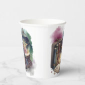 hekserij | Pastel Spellbook Tomes en Crystal Ball Papieren Bekers (Rechts)