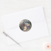 hekserij | Pastel Spellbook Tomes en Crystal Ball Ronde Sticker (Envelop)