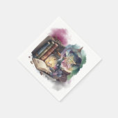 hekserij | Pastel Spellbook Tomes en Crystal Ball Servet (Hoek)