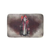 hekserij | Rode heks met donkere gotische schaduwe Badmat (Voorkant)