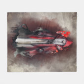 hekserij | Rode heks met donkere gotische schaduwe Fleece Deken (Voorkant (Horizontaal))