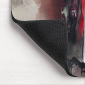 hekserij | Rode heks met donkere gotische schaduwe Muismat (Hoek)