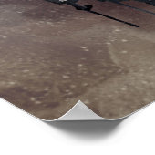 hekserij | Rode heks met donkere gotische schaduwe Poster (Hoek)