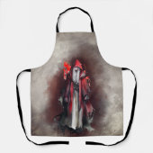 hekserij | Rode heks met donkere gotische schaduwe Schort (Voorkant)