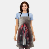 hekserij | Rode heks met donkere gotische schaduwe Schort (Gedragen)