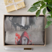 hekserij | Rode heks met donkere gotische schaduwe Tissuepapier (Geschenk)