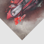 hekserij | Rode heks met donkere gotische schaduwe Tissuepapier (Detail)