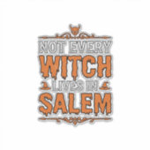 Hekserij Salem Halloween Typografie Design_1 Sticker (Voorkant)
