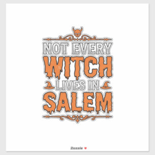 Hekserij Salem Halloween typografie ontwerp_1 Sticker