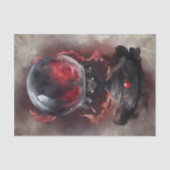 hekserij | Smoky Red Jeweled Magical Crystal Ball Tissuepapier (Voorkant)