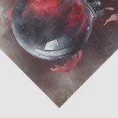 hekserij | Smoky Red Jeweled Magical Crystal Ball Tissuepapier (Detail)