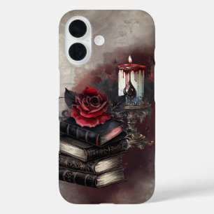 hekserij   Spellbook Tomes en Skull Candle iPhone 16 Hoesje