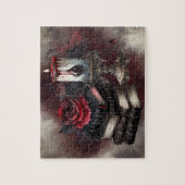 hekserij | Spellbook Tomes en Skull Candle Legpuzzel (Verticaal)