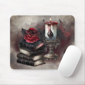 hekserij | Spellbook Tomes en Skull Candle Muismat (Met muis)