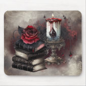 hekserij | Spellbook Tomes en Skull Candle Muismat (Voorkant)