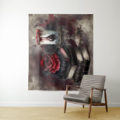 hekserij | Spellbook Tomes en Skull Candle Wandkleed (In situ)