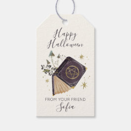 Hekserij Spreukenboek Gelukkige Halloween Cadeauta Cadeaulabel