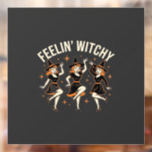 Heksig Halloween Heksen Dans Raamsticker (Vel 2)