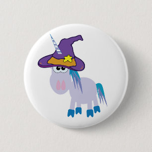 heksige gekkin uniekorn ronde button 5,7 cm