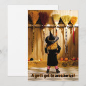 Heksje kiest een bezemsteel kaart (Voorkant / Achterkant)